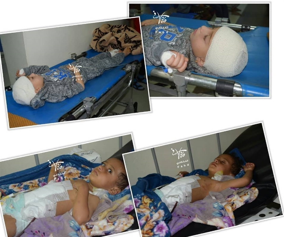إصابة 3 أطفال بانفجار مقذوف حوثي شرق مدينة تعز