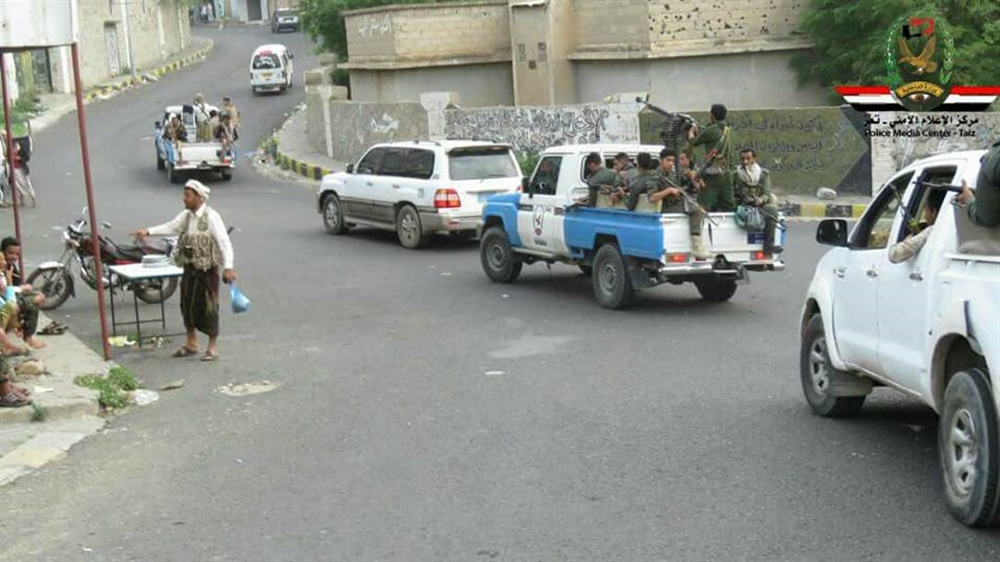شرطة تعز تعلن مقتل أحد أفراد الحملة الأمنية وتتعهد بتطهير كامل مناطق المحافظة
