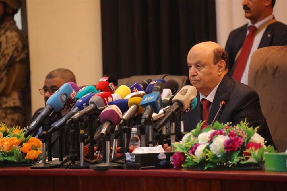 انعقاد اولى جلسات البرلمان في "سيئون" والرئيس هادي يقول "إن اليمنيون استعادوا أحد أهم مؤسسات دولتهم"