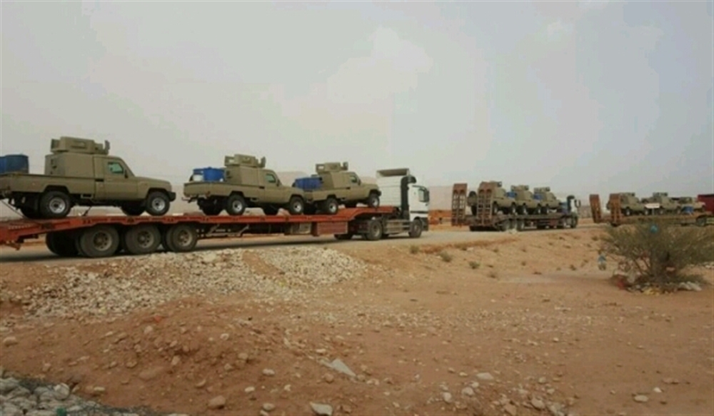 السعودية تدفع بعشرات الآليات العسكرية إلى محافظة شبوة
