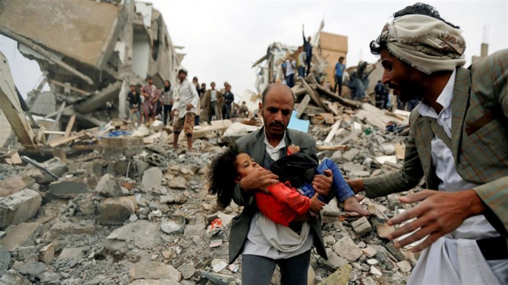 الحوثيون يعلنون مقتل 7 مدنيين من اسرة واحدة في غارة للتحالف العربي بعمران