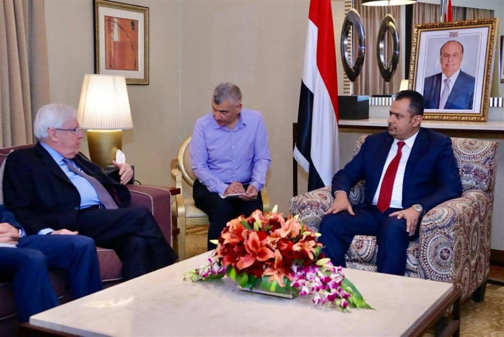 رئيس الحكومة يطالب بمضاعفة الجهود الأممية للضغط على الحوثيين