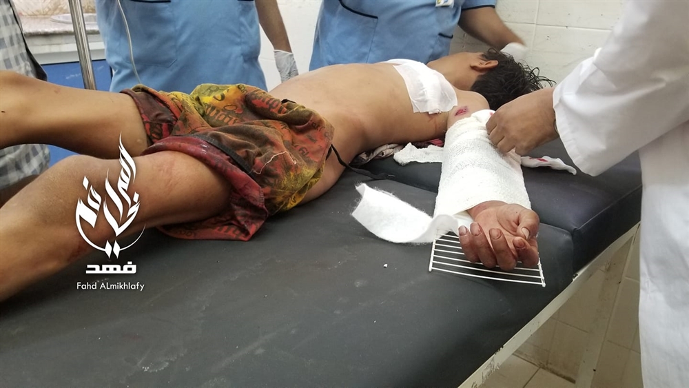 إصابة طفل بطلقة قناص حوثي شرقي مدينة تعز