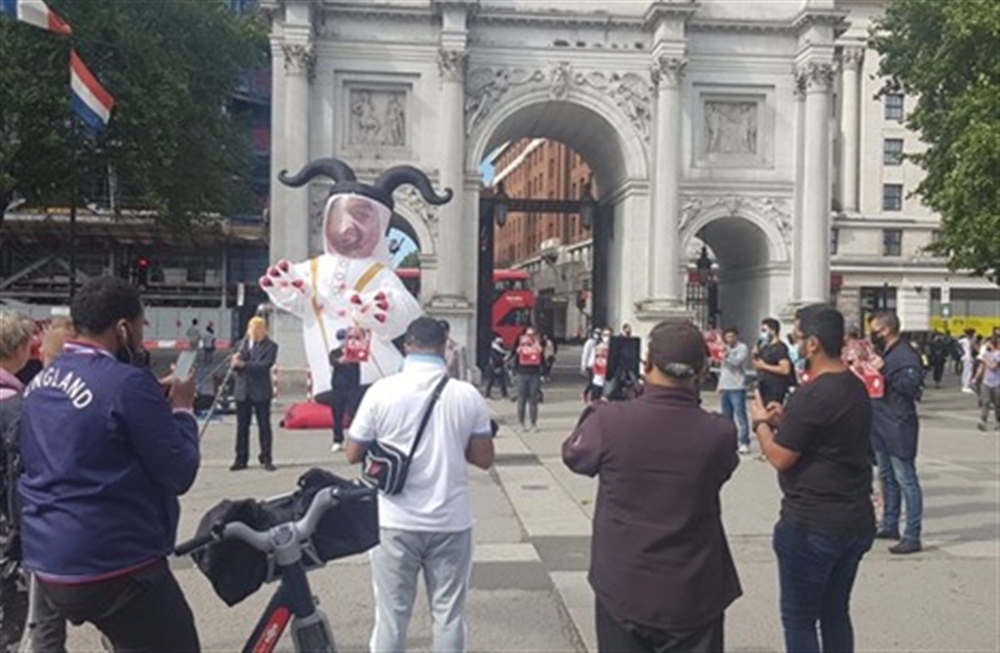 بريطانيا :وقفة احتجاجية في العاصمة لندن تندد بتطبيع الامارات مع اسرائيل