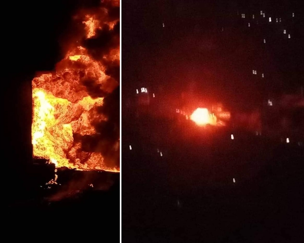 تعز: إصابة 4 مواطنين جراء حريق في سوق لبيع المشتقات النفطية